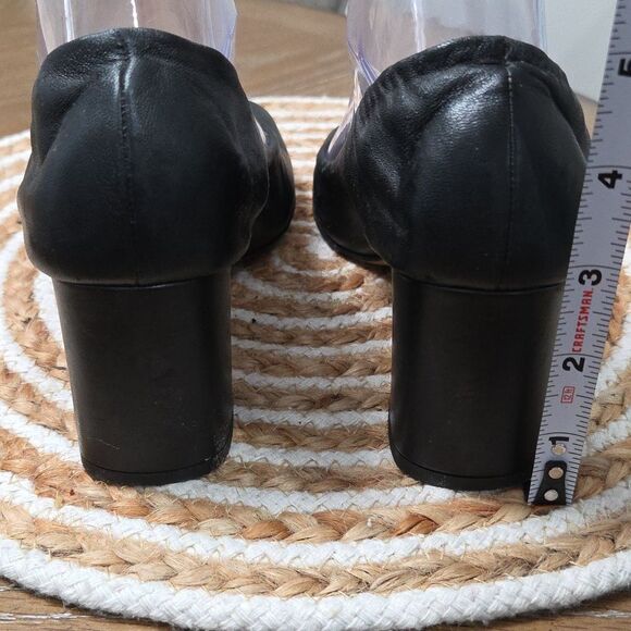 Authentic M.Gemi black Leather Heeled Ballet Shoes, Size 38 - Picture 3 of 8